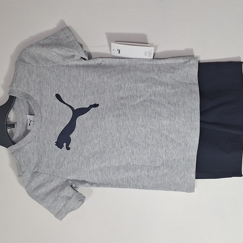 Boys Puma Tee And Shorts Set With Iconic Logo 2 Piece Set